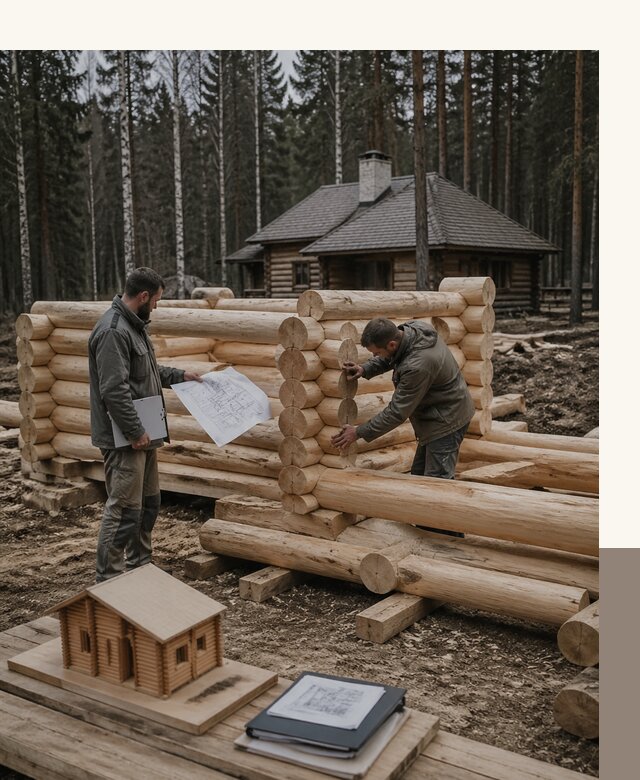 Проектирование и строительство домов из бревна в Тейково